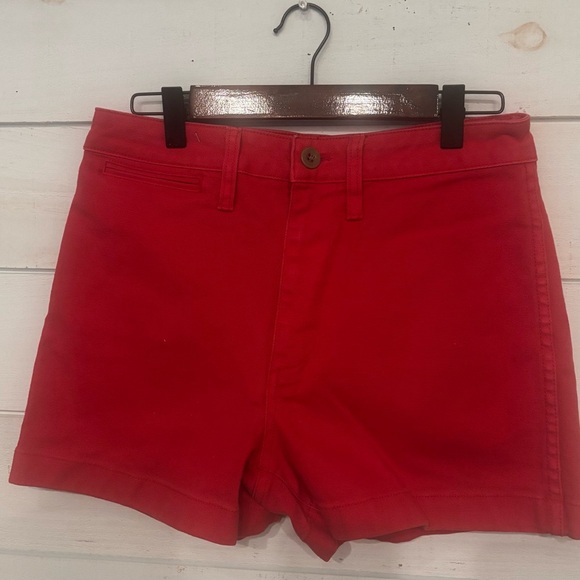 Madewell Cotton Canvas Jean Shorts Americana Red - Size 26 . Great concept! - Picture 4 of 12